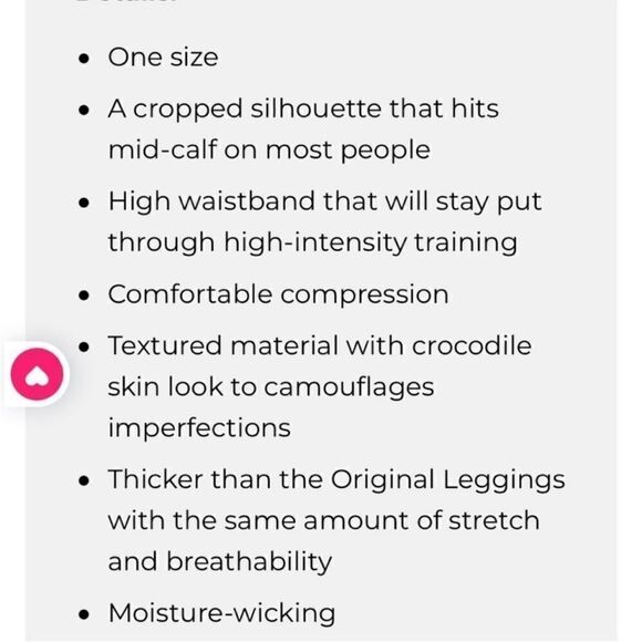 Booty By Brabants Croco Skin Orange Cropped Leggings and Sports Bra Set. One Sz. - Picture 10 of 11